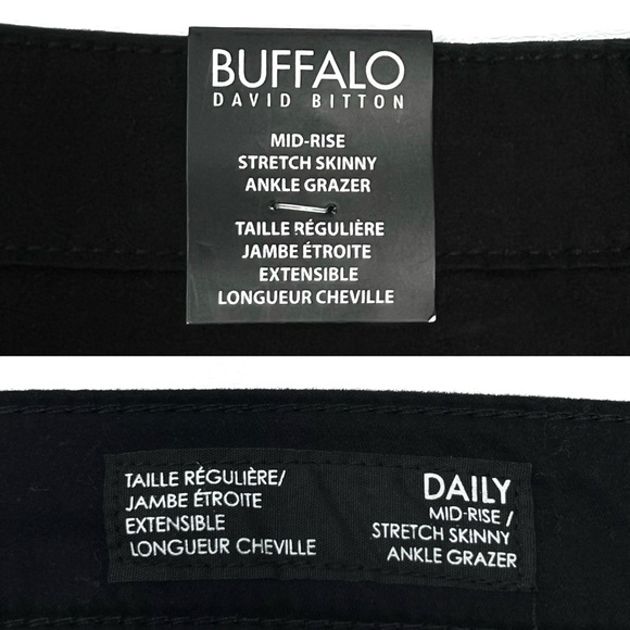 Buffalo David Bitton Black Daily Stretch Skinny Jeans Size 8 Ankle Grazer NWT - Picture 4 of 6
